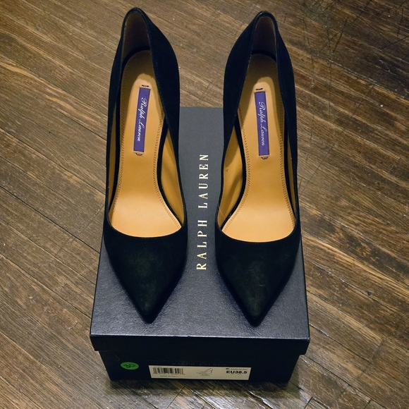 NEW Ralph Lauren Purple Label 8.5 Celia Goat-Suede Pump - Italian - MSRP: $575 - Picture 3 of 15
